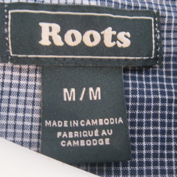 Roots Boyfriend Blue White Shirt - Picture 2 of 4